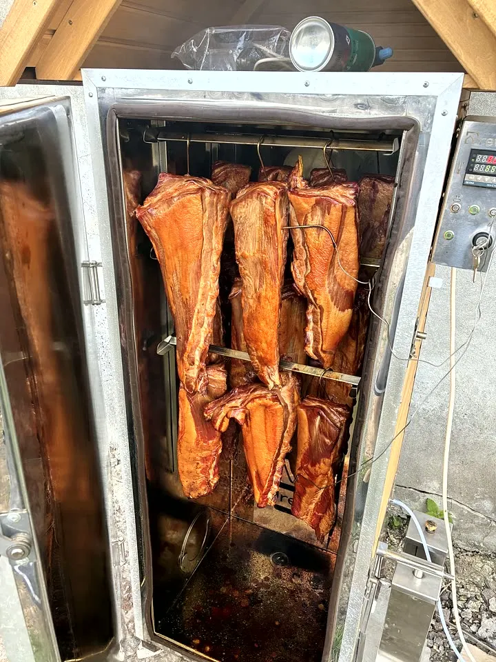 Fische und Balyk — Heißräuchern, Räucherofen DREVOS Family PRO